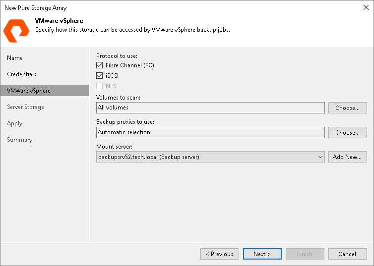 Step 4. Specify VMware Access Options