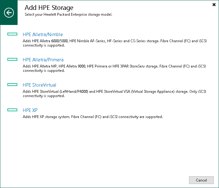 Step 1. Launch New HPE StoreVirtual Storage Wizard