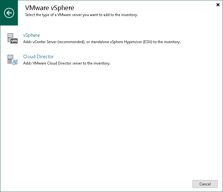 Step 1. Launch New VMware Server Wizard