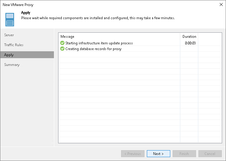 Step 5. Apply VMware Backup Proxy Settings