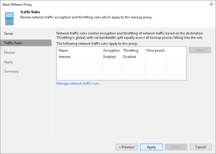 Step 3. Configure Traffic Throttling Rules