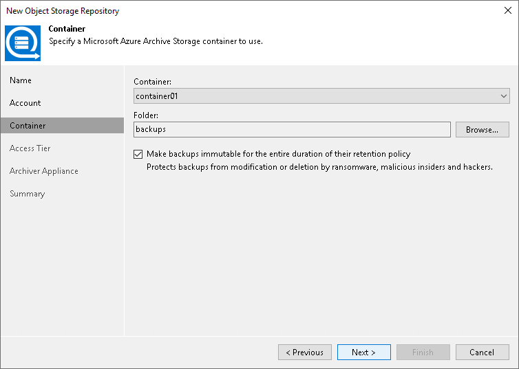 Step 4. Specify Object Storage Settings 