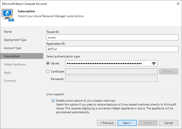 Step 3. Select Access Type