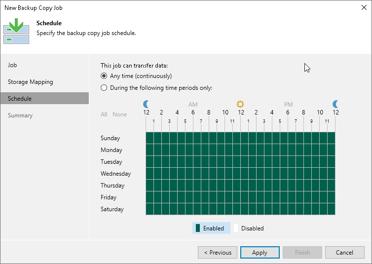 Step 5. Define Backup Copy Window