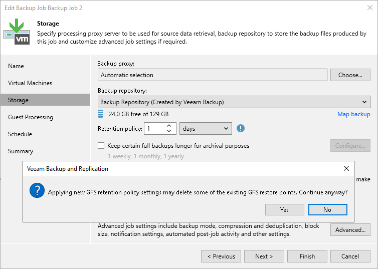 Editing Job Settings