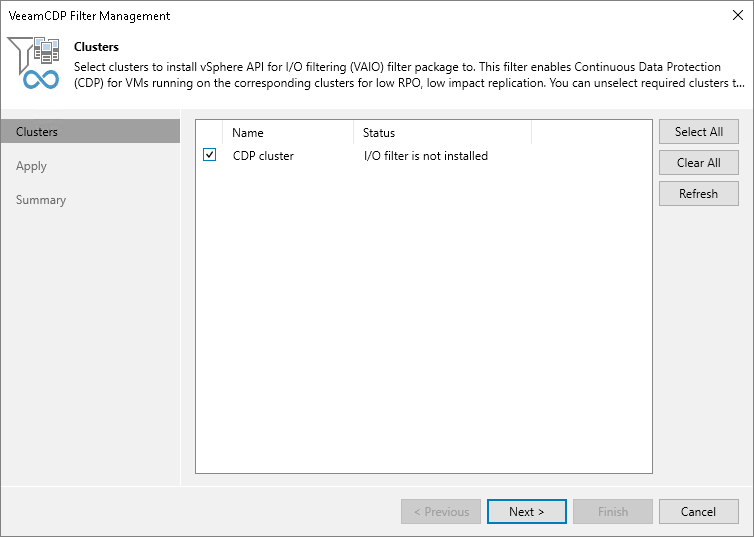 Step 2. Select Clusters