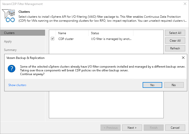 Taking I/O Filter Ownership