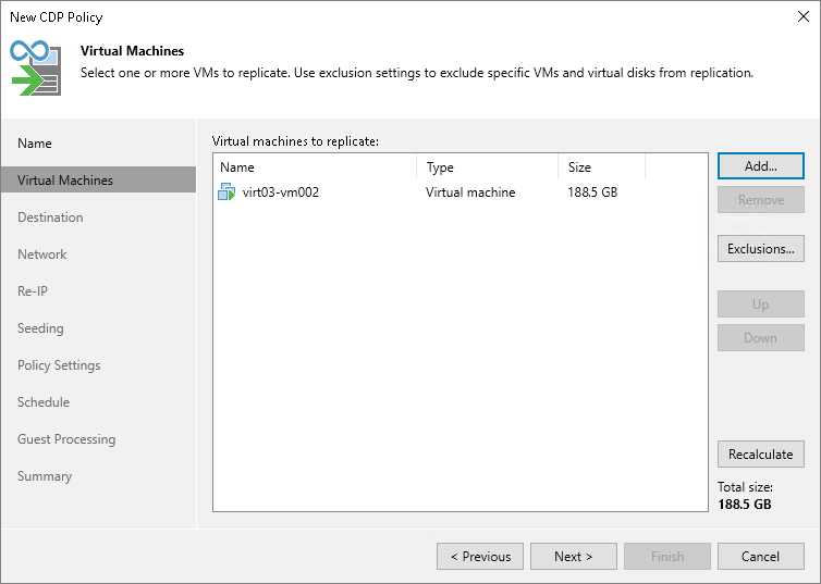 Step 3. Select VMs to Replicate