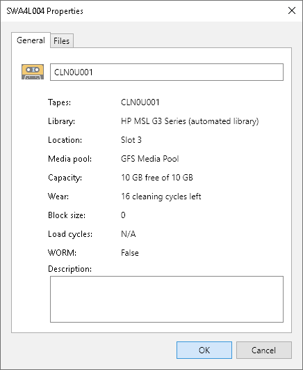 Viewing Tape Properties