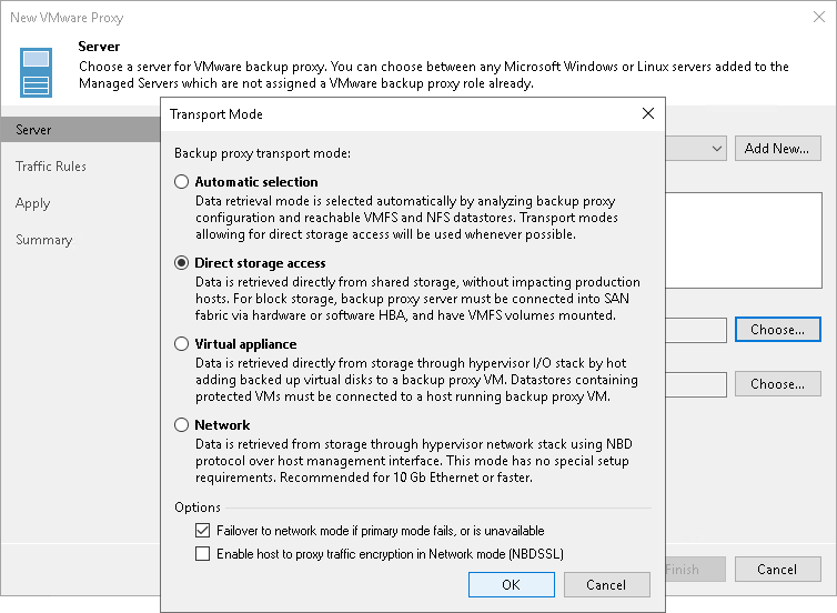 Failover to Network Mode