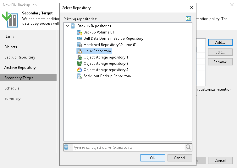 Step 6. Specify Secondary Repository