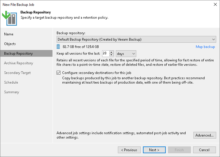 Step 4. Define Target Backup Storage Settings