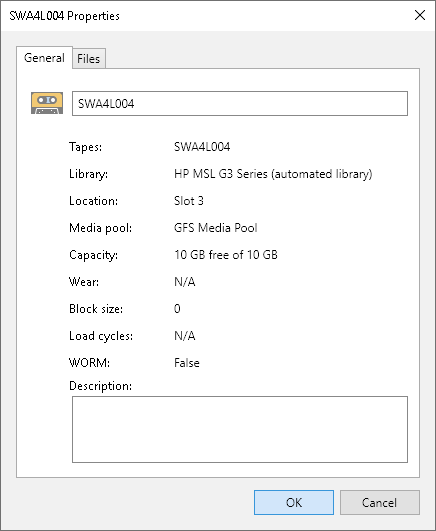 Viewing Tape Properties