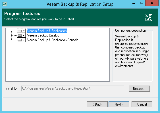 Step 4. Review Components and Select Installation Folder