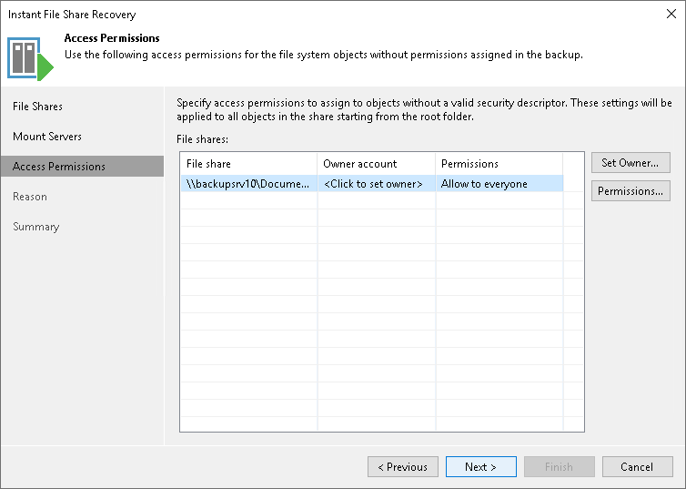 Step 4. Specify Access Permissions
