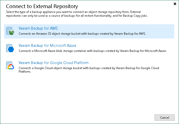 Step 1. Launch New External Repository Wizard