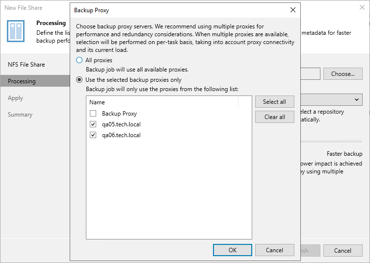 Step 4. Specify File Share Processing Settings