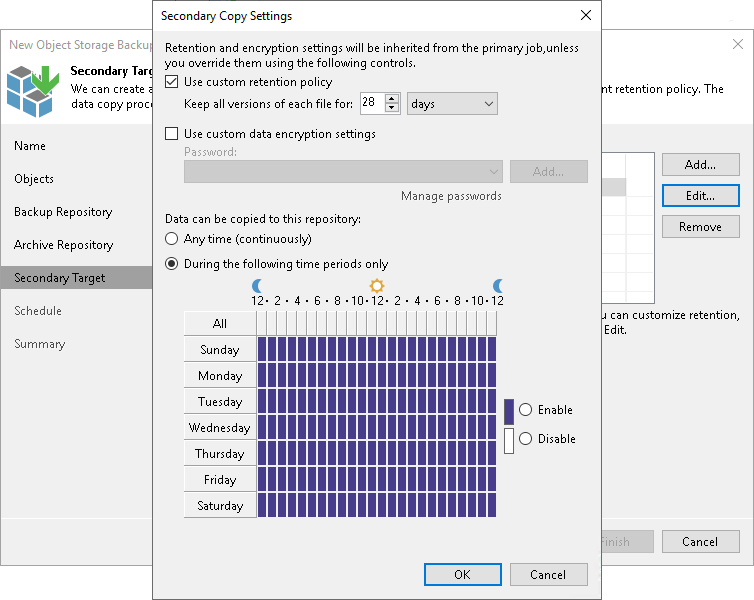 Step 7. Specify Secondary Repository Settings