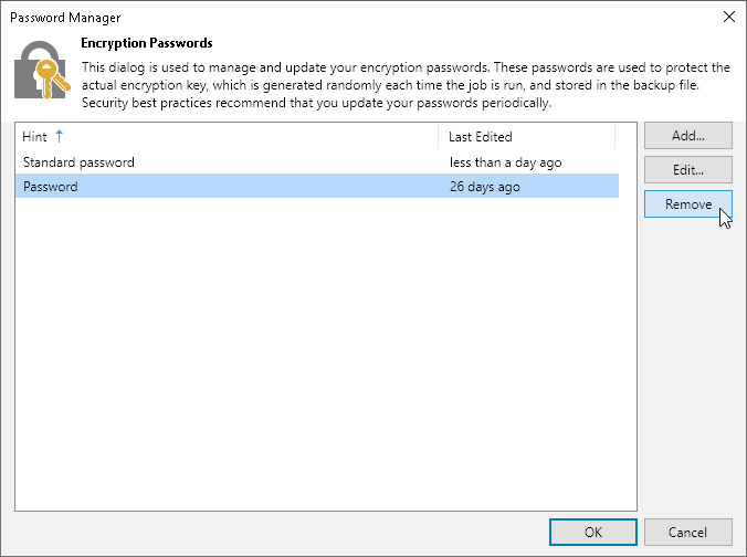 Deleting Passwords