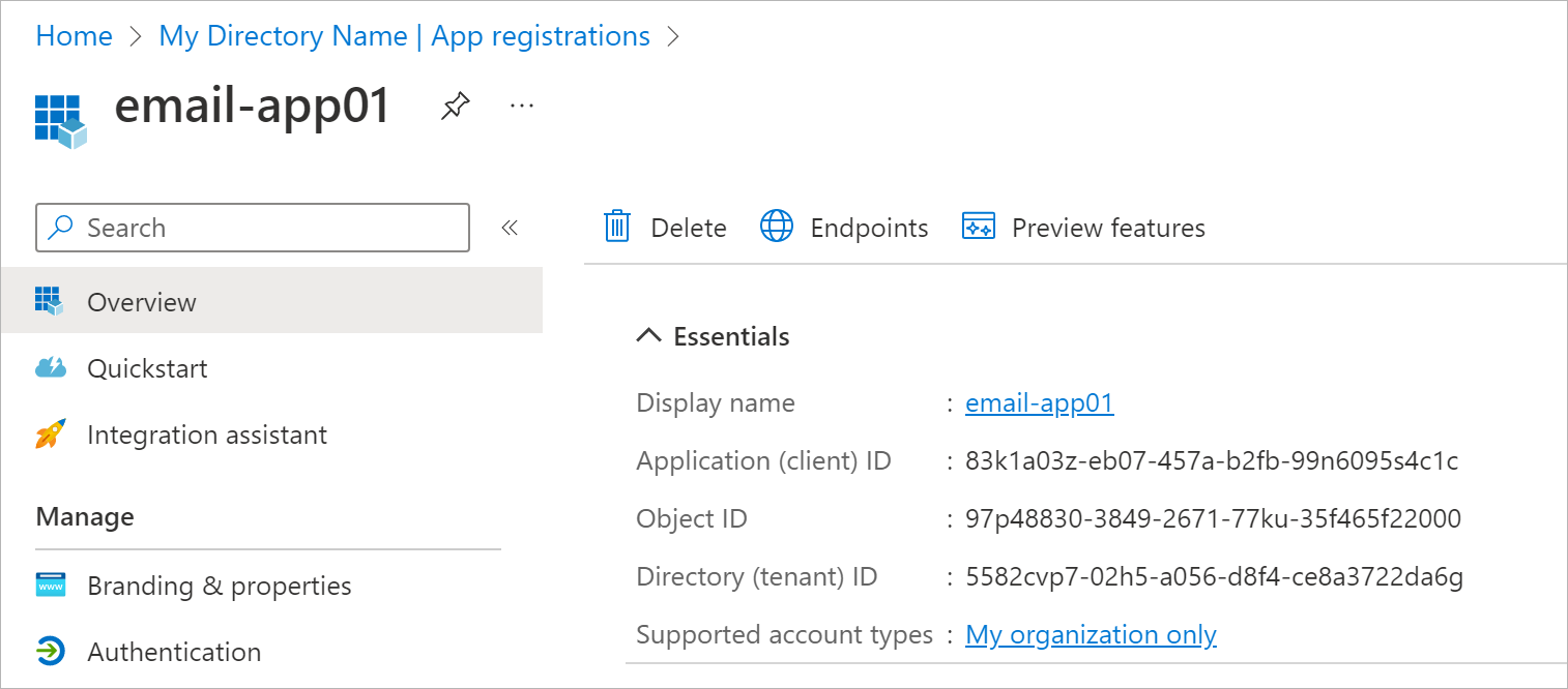 Registering Application in Microsoft Azure Portal