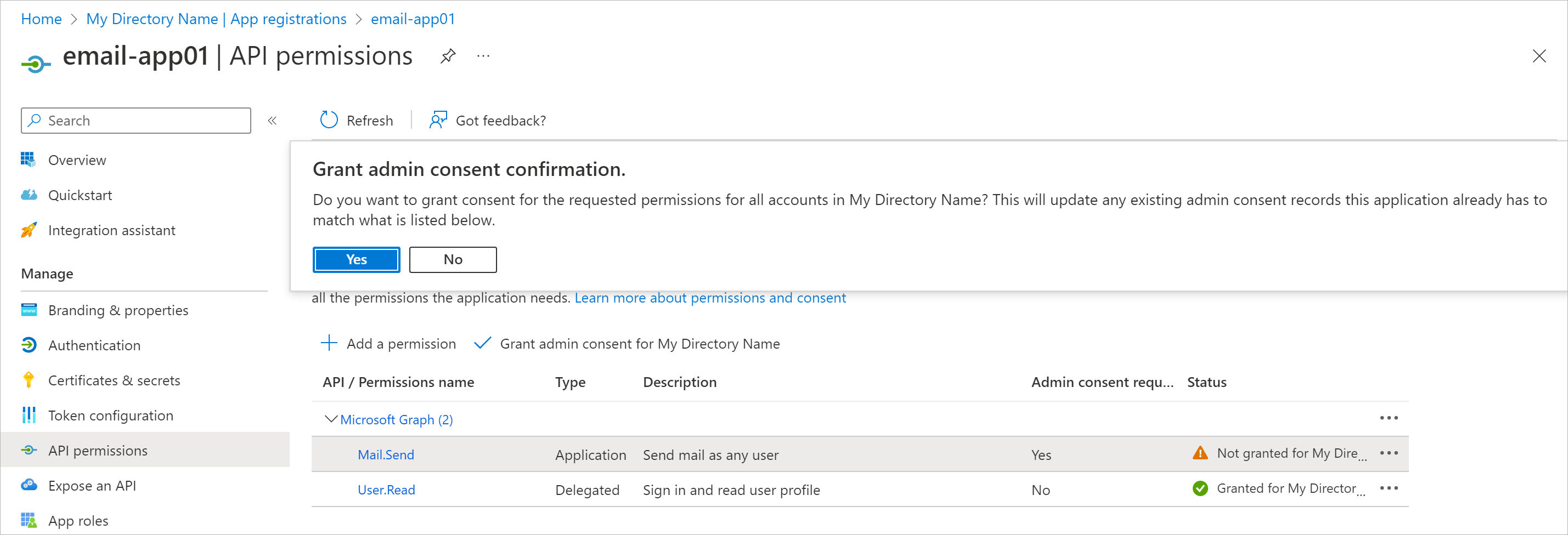 Registering Application in Microsoft Azure Portal