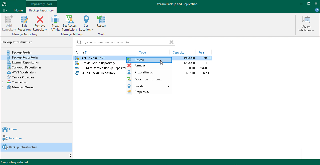 Rescanning Backup Repositories Veeam Backup Guide For Vsphere