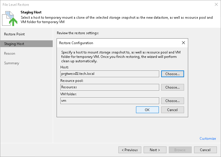 Step 4. Select ESXi Host for Snapshot Mounting