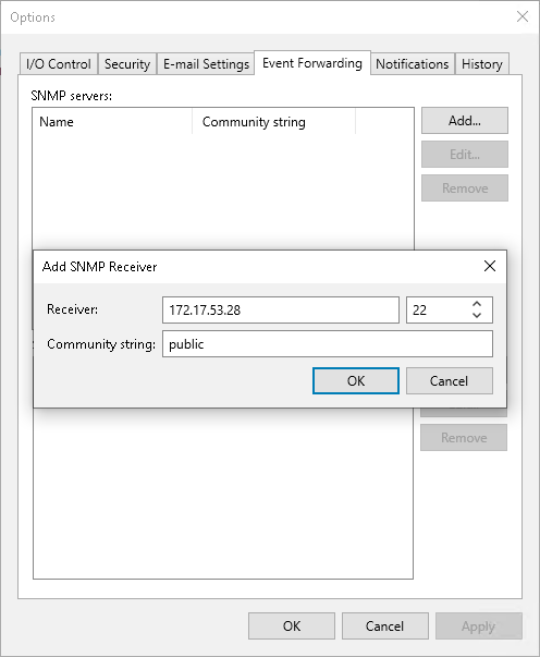 Configuring Global SNMP Settings