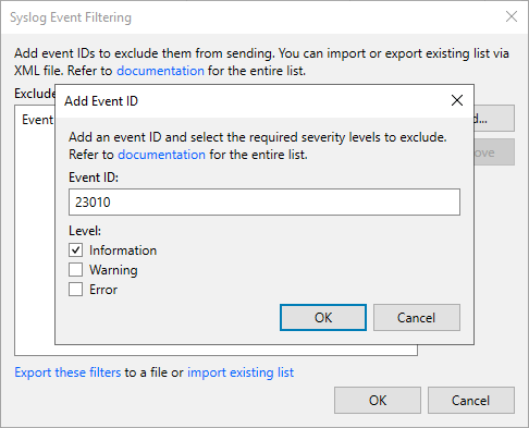 Filtering Events