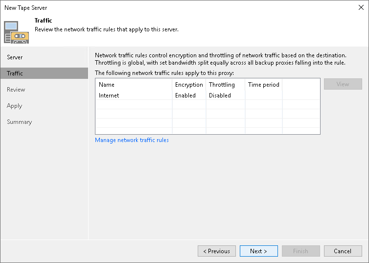 Step 3. Configure Traffic Throttling Rules