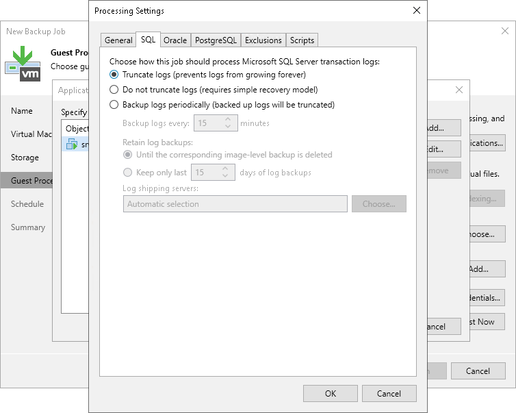 Sql server transaction log backup