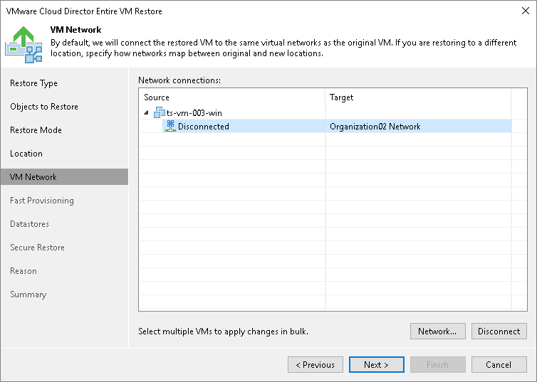 Step 6. Select Destination Network