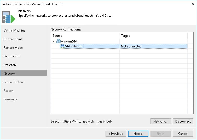 Step 7. Select Destination Network