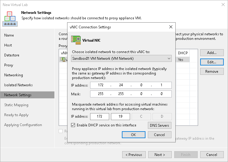 Step 8. Specify Network Settings