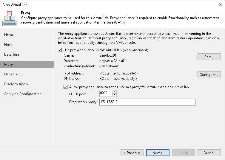 Step 5. Set Up Proxy Appliance