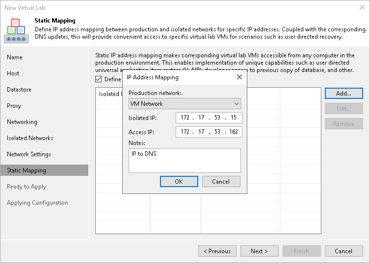 Step 9. Specify Static IP Mapping Rules