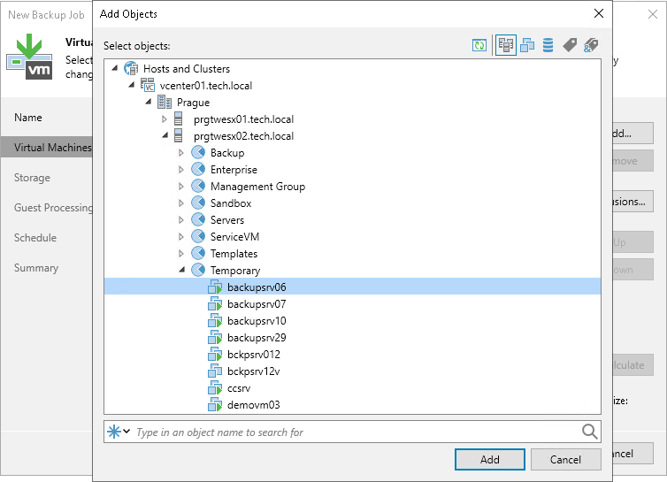 Step 3. Select VMs to Back Up