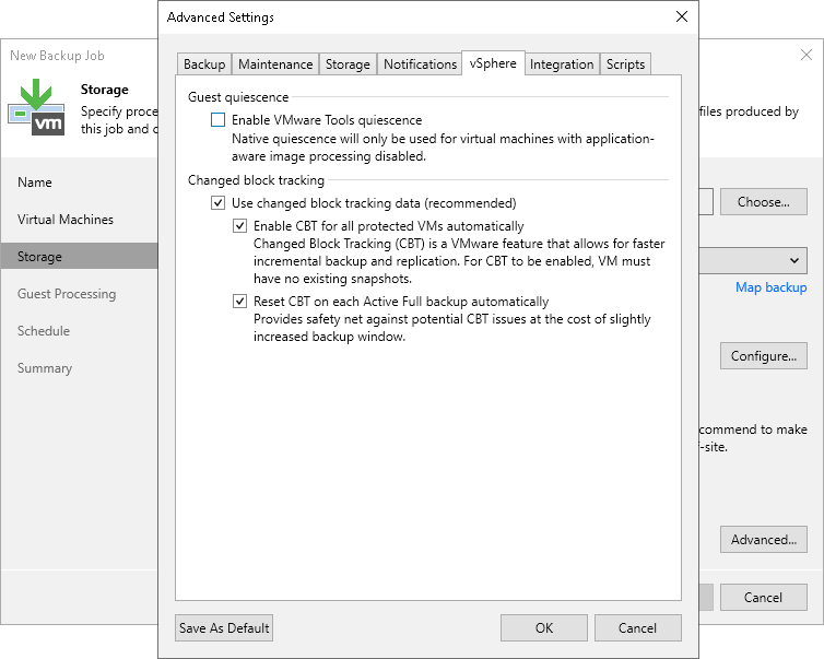 vSphere Settings