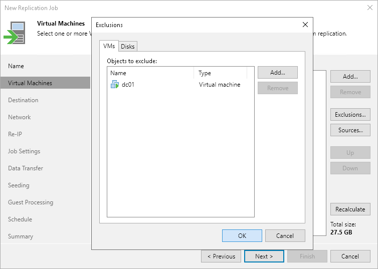 Step 5. Exclude Objects from Replication Job