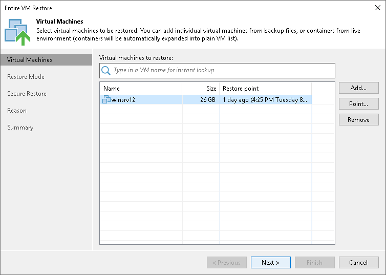 Step 2. Select VMs