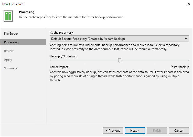 Step 3. Specify File Share Processing Settings