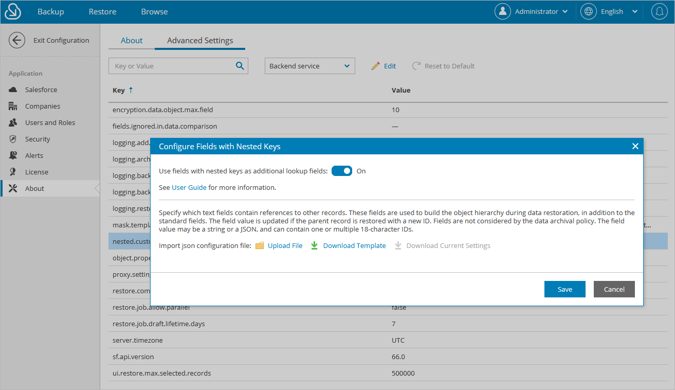 Configuring Nested Fields