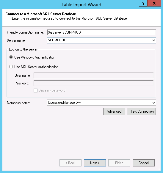 Connect to a Microsoft SQL Server Database