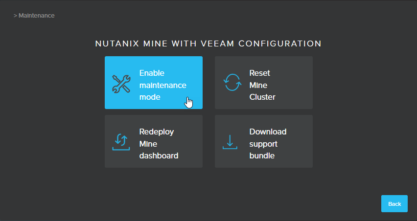 Enabling and Disabling Maintenance Mode