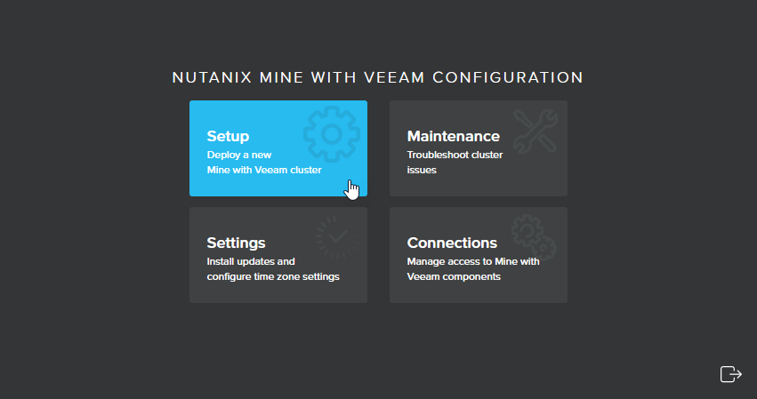 Launch Nutanix Mine with Veeam Cluster Setup