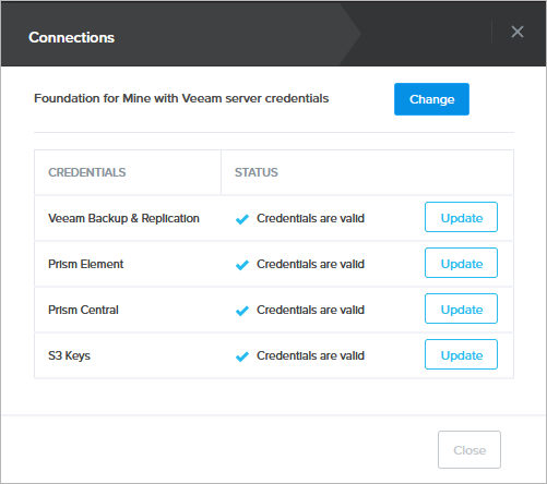 Updating Components Credentials