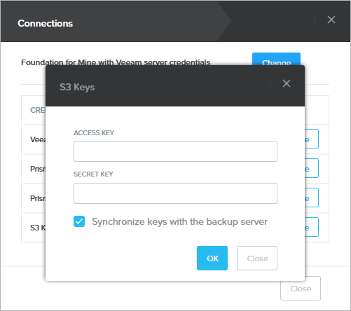 Updating S3 Access Keys