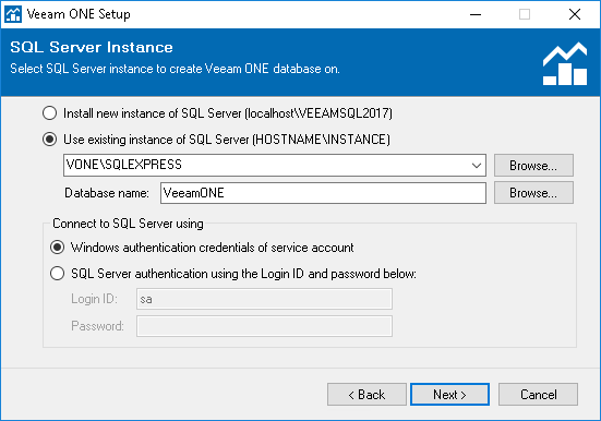 Choose Microsoft SQL Server