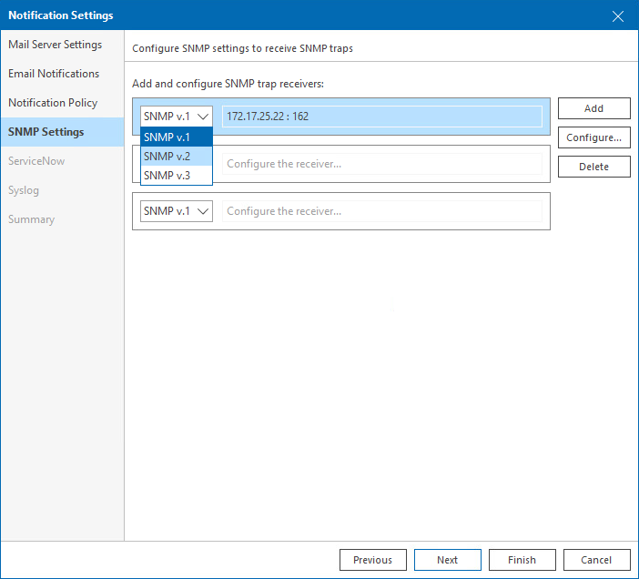 how to configure snmp trap receiver in os x