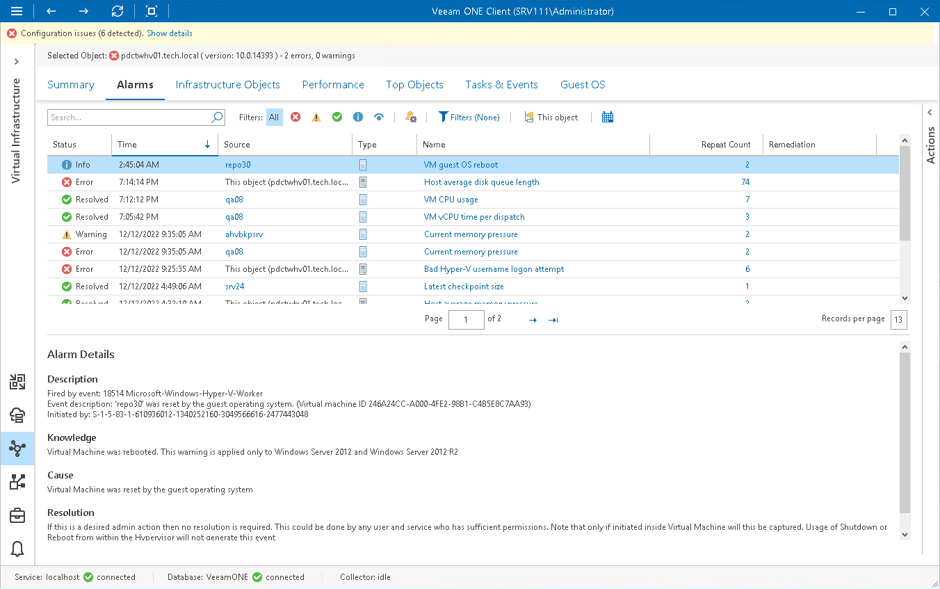 Microsoft Hyper V Alarms Veeam One Monitoring Guide 7852